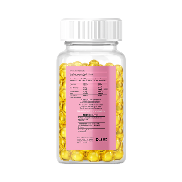 Aceite de Linaza Con Omegas 450 mg 125 cápsulas