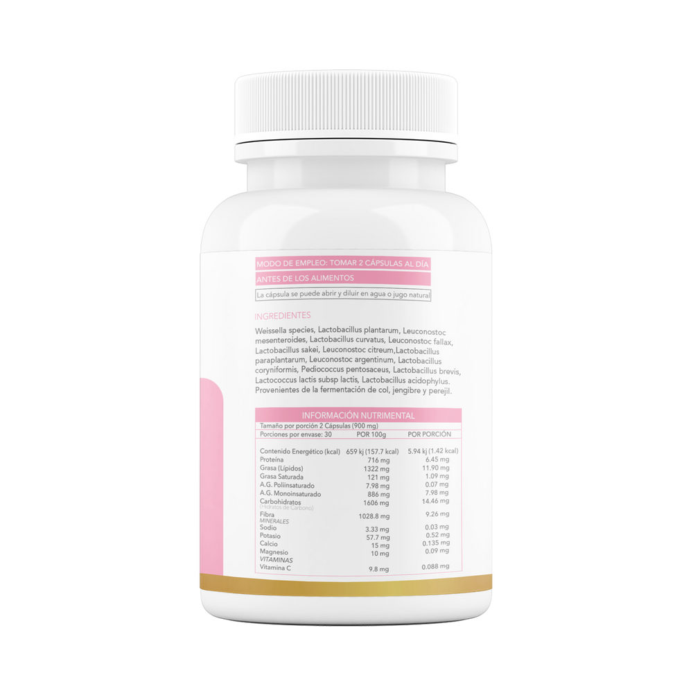 Bikini Burn Probióticos y Prebióticos De Origen Vegetal de 60 cápsulas