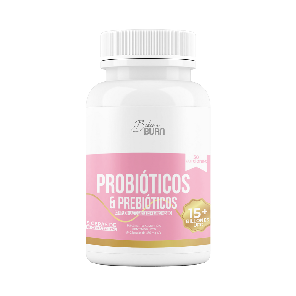 Bikini Burn Probióticos y Prebióticos De Origen Vegetal de 60 cápsulas